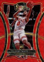 2019 Panini Select #194 Coby White Red Wave Basketball Card