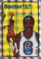 1985 Prism/Jewel Stickers #4 Julius Erving Basketball Card