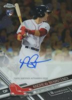 2017 Topps Chrome Rookie Autographs #RA-ABE Andrew Benintendi Baseball Card