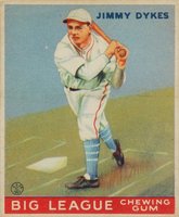 1933 Goudey #6 Jimmy Dykes Age 26 in bio Baseball Card