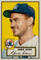 1952 Topps #168 Charlie Silvera Cream back Baseball Card