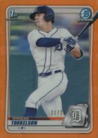 2020 Bowman Draft #BD121 Spencer Torkelson Chrome-Orange Refractor Baseball Card