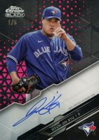 2020 Topps Chrome Black Autographs #HR Hyun-Jin Ryu Red Refractor Baseball Card
