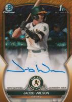 2023 Bowman Draft Chrome Prospect Autograph #CDAJWI Jacob Wilson Gold Shimmer Baseball Card