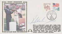 1999 Hall of Fame Autographs # Rickey Henderson First Day Cover Baseball Card