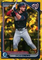 2024 Bowman Draft Sapphire Edition #BDC125 Dylan Crews Yellow Baseball Card