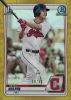 2020 Bowman Draft #BD69 Petey Halpin Chrome-Gold Refractor Baseball Card