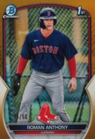 2023 Bowman Chrome Prospects #BCP71 Roman Anthony Gold Refractor Baseball Card