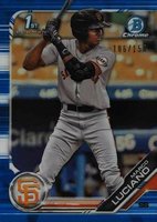 2019 Bowman Prospects Chrome #82 Marco Luciano Blue Refractor Baseball Card