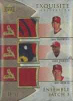 2006 Upper Deck Exquisite Collection Ensemble Patch 3 #CPR Chris Carpenter/Albert Pujols/Scott Rolen Baseball Card