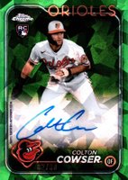 2024 Topps Chrome Sapphire Update Series Chrome Sapphire Autographs #CC Colton Cowser Green Baseball Card