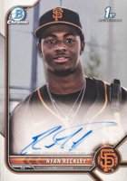 2022 Bowman Chrome Prospect Autographs #CPARR Ryan Reckley Baseball Card