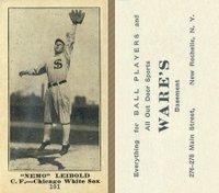 1916 Wares #101 Nemo Leibold Baseball Card