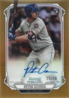 2019 Bowman Sterling Rookie Autographs  #PA Peter Alonso Gold Refractor Baseball Card