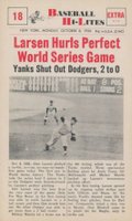 1960 Nu-Card Highlights #18 Larsen Hurls Perfect World Series Game Baseball Card