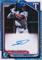 2024 Bowman Mega Box Chrome Bowman Prospect Mega Autographs #SW Sebastian Walcott Baseball Card