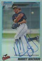 2010 Bowman Draft Picks & Prospects #BDPP80 Manny Machado Blue Refractor-Autograph Baseball Card