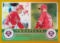 2003 Topps Chrome #438 Chase Utley/Gavin Floyd Gold Refractor Baseball Card