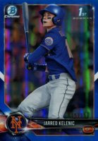 2018 Bowman Draft #BDC6 Jarred Kelenic Chrome-Batting-Blue Refractor Baseball Card