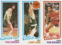 1980 Topps # Brown/Bird/Brewer Basketball Card