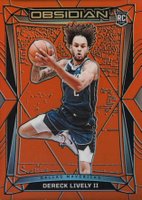 2023 Panini Obsidian #120 Dereck Lively II Electric Etch Orange Flood Basketball Card