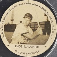 1954 Dixie Lids # Enos Slaughter Baseball Card
