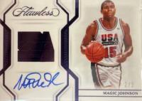 2022 Panini Flawless USA Basketball Autographs #USAMGJ Magic Johnson Amethyst Basketball Card