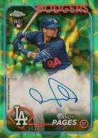 2024 Topps Chrome Update Chrome Rookie Autographs #RAAP Andy Pages Green/Yellow Lava Lamp Baseball Card