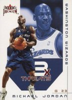 2002 Fleer Premium Triple Threats #7 Michael Jordan Ruby Basketball Card