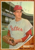 1962 Topps #550 Art Mahaffey Short print Baseball Card