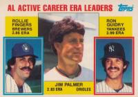 1984 Topps Tiffany #717 A.L. Active Career E.R.A. Leaders Baseball Card