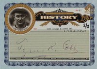 2006 SP Legendary Cuts A Place in History Cut Signatures #PHCTY Ty Cobb Baseball Card