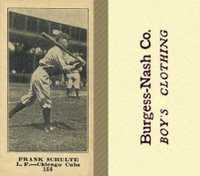 1916 Burgess-Nash Co. #156 Frank Schulte Baseball Card