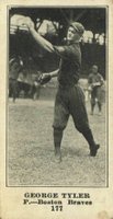1916 Morehouse Baking #177 George Tyler Baseball Card