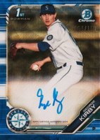 2019 Bowman Draft Chrome Draft Picks Autograph #CDAGK George Kirby Blue Wave Refractor Baseball Card