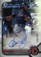 2022 Bowman Chrome Prospect Autographs #CPAGV George Valera Refractor Baseball Card