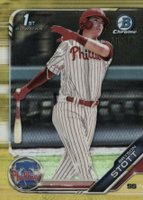 2019 Bowman Draft #BDC79 Bryson Stott Chrome-Gold Refractor Baseball Card