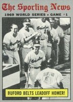 1970 Topps #305 World Series Game 1 Buford Belts Leadoff Homer! Baseball Card