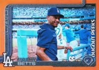 2025 Topps Mega Celebration Box Dugout Peeks #DP15 Mookie Betts Orange Baseball Card
