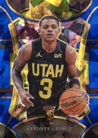 2023 Panini Select #305 Keyonte George Blue Cracked Ice Basketball Card