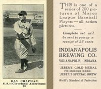 1916 Indianapolis Brewing #30 Ray Chapman Baseball Card