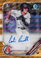 2019 Bowman Draft Chrome Draft Picks Autograph #CDACC Corbin Carroll Gold Wave Refractor Baseball Card