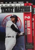1998 Leaf Rookies & Stars Ticket Masters #6 Derek Jeter Baseball Card