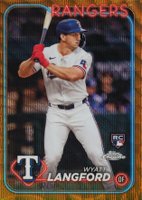 2024 Topps Chrome #122 Wyatt Langford Gold Wave Baseball Card