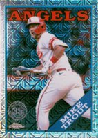 2023 Topps Silver Pack 1988 Chrome Promo #T88C77 Mike Trout Baseball Card