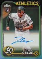 2024 Topps Chrome Rookie Autographs #RAZG Zack Gelof Refractor Baseball Card
