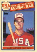 1985 Topps Tiffany #401 Mark McGwire 84 USA Baseball Team Baseball Card