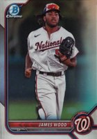 2022 Bowman Draft #BDC171 James Wood Chrome-Refractor Baseball Card