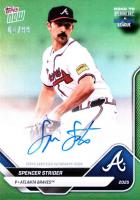 2025 Topps Now Road to Opening Day Autograph #ASS Spencer Strider Green Baseball Card