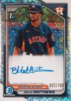 2024 Bowman Chrome Prospect Autographs #CPABM Brice Matthews Mini Diamond Refractor Baseball Card